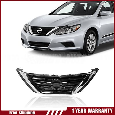 #ad Grille Front Upper Hood Grill Chrome For 2016 18 Nissan Altima 2.5L 3.5L