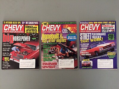 #ad Lot Of 3 Chevy High Performance Magazine 1997 Month Avail Aug Oct Very Good Cond