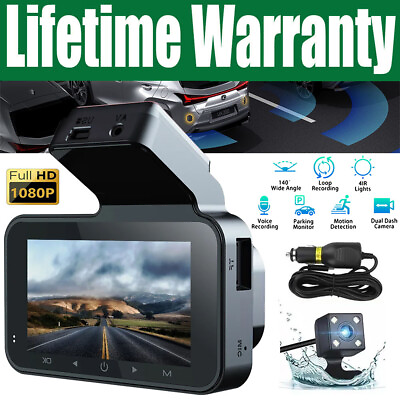 #ad 3#x27;#x27; Dash Dash Cam Front and Rear WiFi amp; APP Car Camera with 24 Hours Recording
