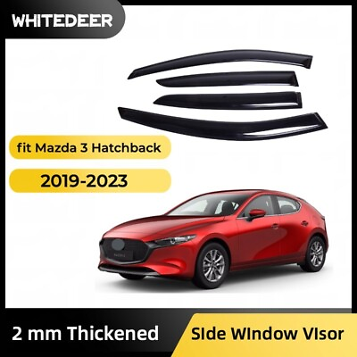 #ad Fits Mazda 3 Hatchback 2019 2023 Side Window Visor Sun Rain Deflector Guard