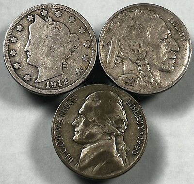 #ad US Coins Nickels Lot Liberty Buffalo Silver War Nickel Choose Number of Lots