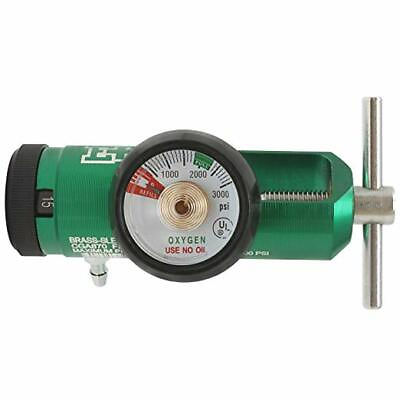 #ad EVER READY 144110 OXYGEN REGULATOR CGA 870 GAUGE FLOW RATE WITH WRENCH