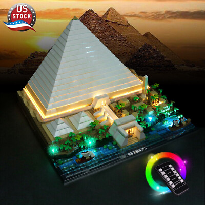 #ad LocoLee LED Light Kit for Lego 21058 Great Pyramid Building Blocks Lighting Set