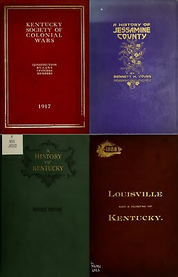 #ad 124 Old Books on Kentucky History Genealogy Ancestry Family Records Vol.1 on DVD