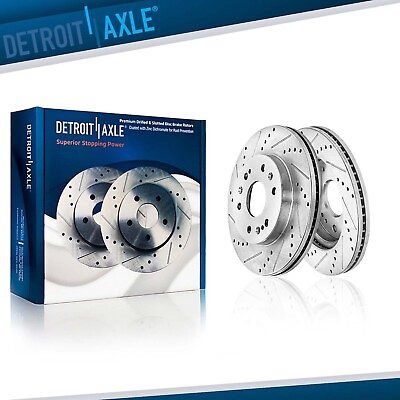 #ad Front Drilled amp; Slotted Rotors for Chevrolet GMC Suburban Avalanche Express 1500