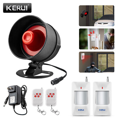 #ad Wireless Home Security Burglar Alarm System Loud Siren Window Door Alarm Siren