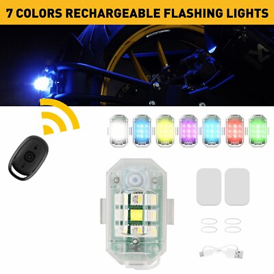 #ad Multiple Colors Remote Control Wireless LED Strobe Rechargeable Flashing Lights