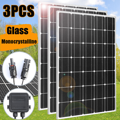 #ad 3PACK 600W 18V Mono Off Grid Solar Panel PV Module for RV Marine Home Camping US