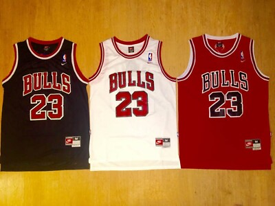 #ad #ad MJ Chicago Bulls 23 Michael Jordan White Red Black Men#x27;s Jersey