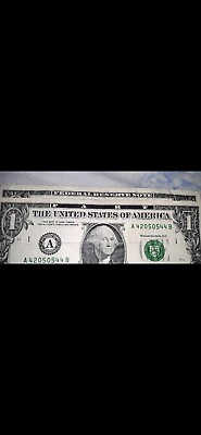 #ad 1 dollar bill 2017 error Federal Reserv note