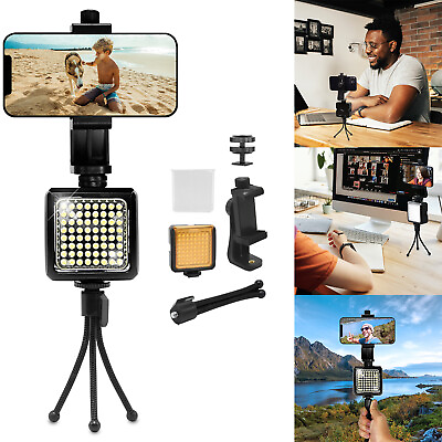 #ad LS Smartphone LED Light Kit for Vlogging YouTube Video Conference Photography