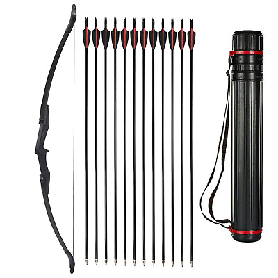 #ad #ad 57 inch Takedown Recurve Bow Hunting OR 12Pcs Arrow Set Archery Right Left Hand
