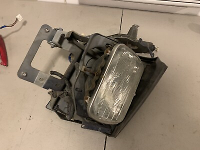 #ad 86 91 Mazda RX7 Driver Headlight Assembly w Lid Left Head Light Motor