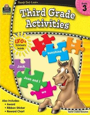 #ad Ready Set Learn: 3rd Grade Activities Paperback ACCEPTABLE