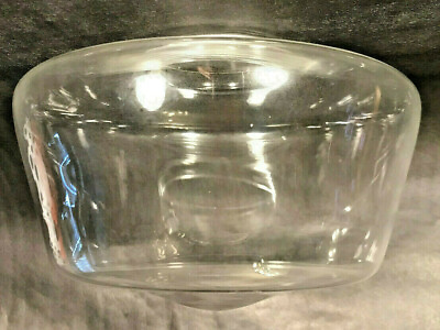 #ad New 4quot; Lip Fitter Clear Glass Schoolhouse Pendant Fixture Shade 10quot; Diameter