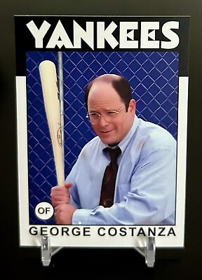 #ad 1986 Topps GEORGE COSTANZA Seinfeld HD Quality Baseball Card Custom Art