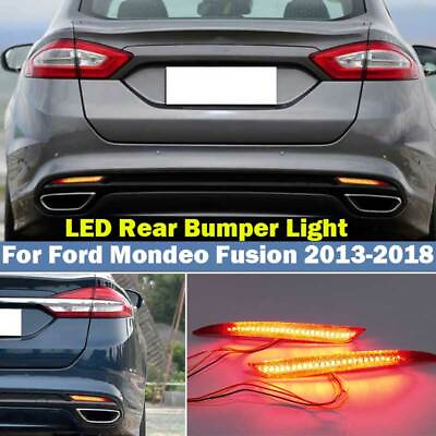 #ad For Ford Mondeo Fusion 2013 2018 Rear Bumper Light Assembly LED Reflector Light