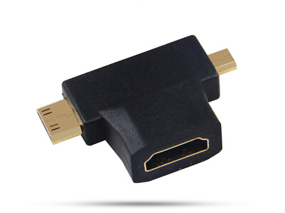 #ad NEW Mini amp; Micro HDMI Male to Standard HDMI Female Adapter HDTV 4K 1080p 3D