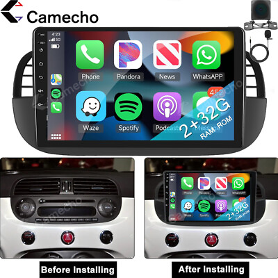 #ad For Fiat 500 2007 2015 9quot; Car GPS WIFI Navi Radio Stereo Android 13 Carplay 32GB