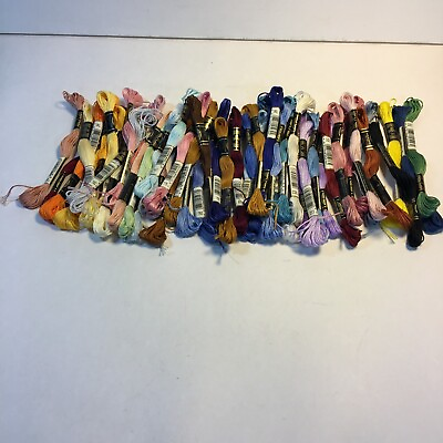 #ad 50 DMC Embroidery Floss Lot of 50 Different Colors NO Duplicates