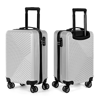 #ad 20 Inch Carry On Small Luggage with Spinner Wheels Lightweight Hardside Suitcase