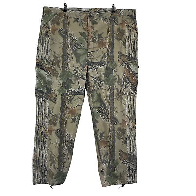 #ad Realtree Liberty Cargo Pants Mens 2XL 44 46 Green Camo Hunting Cinch Waist