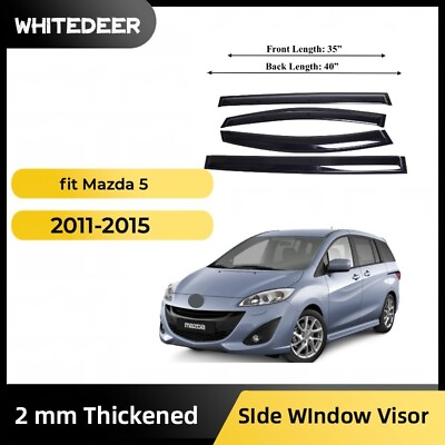 #ad Fits Mazda 5 2011 2015 Side Window Visor Sun Rain Deflector Guard Thickened