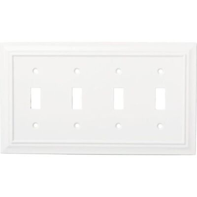 #ad Quad Switch Plate White Architectural W31567