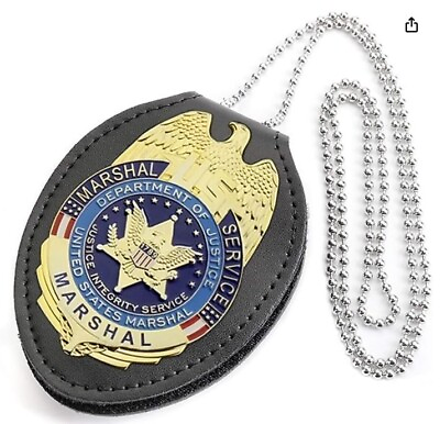 #ad #ad Badge Holder Police Security with Belt clip and Chain