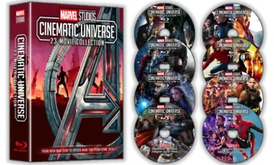 #ad Marvel Cinematic Universe 23 Movie Collection Blu ray 8 Disc New