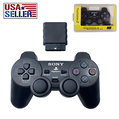 #ad For Sony PlayStation PS2 Wireless Wired Controller 2.4GHz Dual Vibration Gamepad