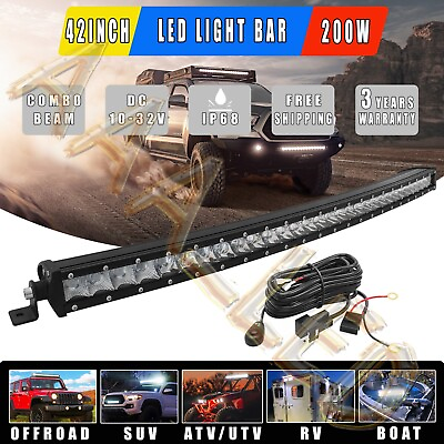 #ad 42inch LED Work Light Bar Off Road Spot Flood Combo Driving SUV UTE 4WD Truck 44