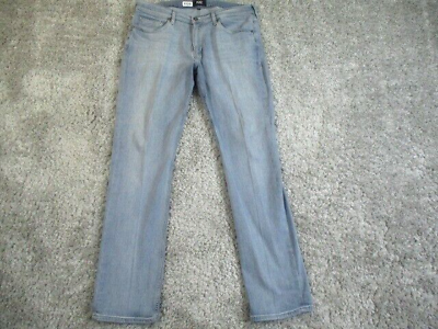 #ad #ad Paige Jeans Mens 36X34 Washed Blue Federal Straight Leg Stretch Modern Classic