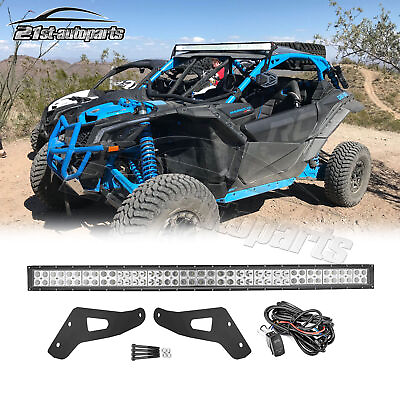 #ad For Can Am Maverick X3 Max RR Roof 52quot; Curved LED Light Bar Mount Wire Kit