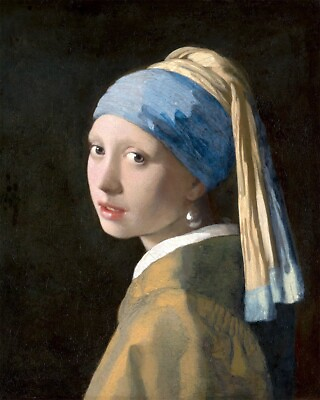 #ad Girl with a Pearl Earring Fine Art Print by Johannes Vermeer 1665 8x10 Print