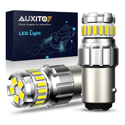 #ad AUXITO 1157 2057 LED Turn Signal Brake Reverse Parking Light Bulb White CANBUS