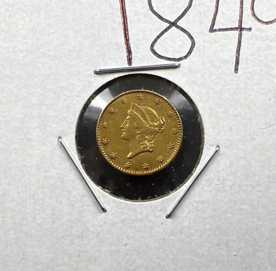 #ad 1849 G $1 Liberty Head Type 1 Gold US Gold Dollar Coin Choice VF Very Fine Circ