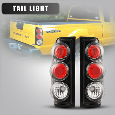 #ad Tail Lights For 98 04 Nissan Frontier Altezza Rear Brake Lamps 1Pair Black Clear
