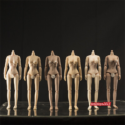 #ad 1 12 Scale Plastic Flexible Suntan Pale Skin 6#x27;#x27; Female Figure Body Model Toy