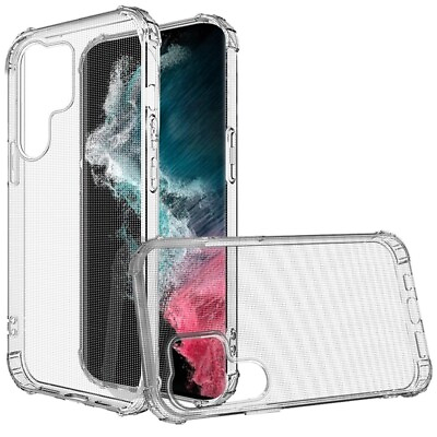 #ad For Samsung Galaxy S23 Plus Ultra Hybrid Clear TPU Rubber 4 Corner Case Cover