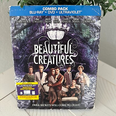 #ad Beautiful Creatures Blu Ray DVD Movie With Rare Slipcover No Digital Code