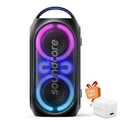 #ad Soundcore Rave Party 2 Portable Speaker 120W Stereo LED Show for Camping Party