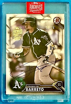 #ad 2019 Topps Archives “Signature Series” Franklin Barreto A’s #BD 179 76
