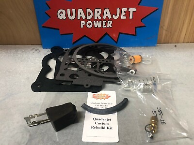 #ad Quadrajet Complete Custom Premium Rebuild Kit With Float Filter For YOUR Qjet