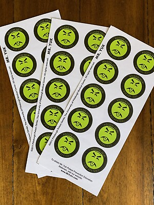 #ad Mr. Yuk Stickers 30 Stickers 3 Sheets Poison Prevent Yuck Retro 80’s 90’s
