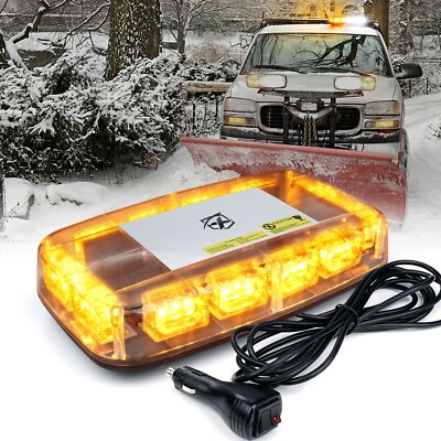 #ad Xprite Amber LED Strobe Beacon Lights Truck Car Rooftop Emergency Hazard Warning