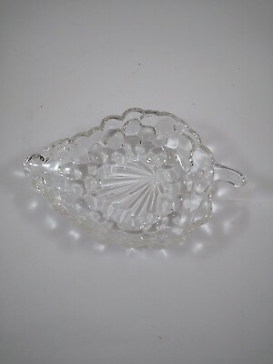#ad Vintage Federal Glass Grape Cluster Serving Snack Dish Circa 1956 4.5quot; x 7quot;