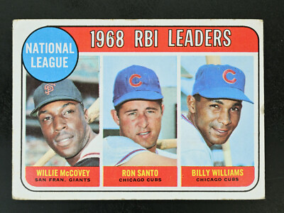 #ad 1969 Topps #4 National League 1968 RBI Leaders McCovey Santo Williams