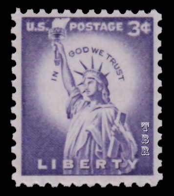#ad 1035e was 1035b Statue of Liberty 3c Tagged Liberty Issue 1966 MNH Buy Now