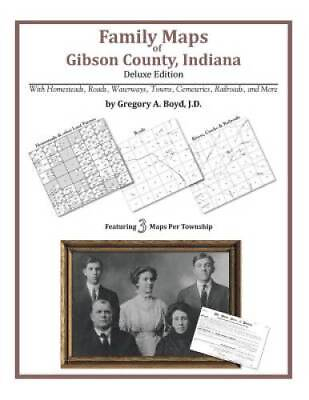 #ad Family Maps of Gibson County Indiana Paperback VERY GOOD